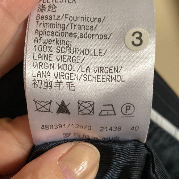 Luisa Cerano Dress Jacket, Blazer,Black, Striped, Two Button, Size 10, NWT, Wool - Picture 10 of 10